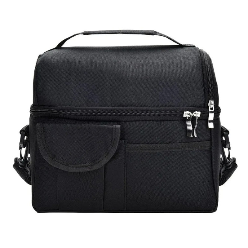 Large Insulated Lunch Box Leak-proof Cooler Bag Dual Compartment Lunch Tote Bag
