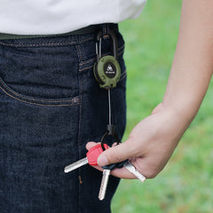 Multifunctional Keychain Telescopic Buckle with Wire Rope Anti-lost Retractable