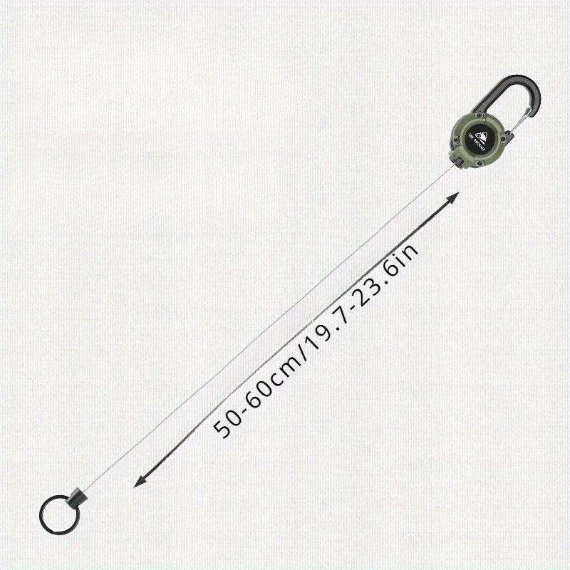 Multifunctional Keychain Telescopic Buckle with Wire Rope Anti-lost Retractable
