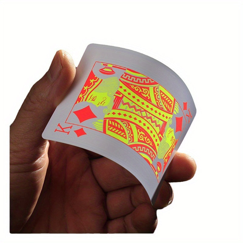 Fluorescent Waterproof Playing Cards for Family Game Night and Parties
