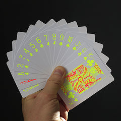 Fluorescent Waterproof Playing Cards for Family Game Night and Parties
