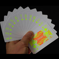 Fluorescent Waterproof Playing Cards for Family Game Night and Parties