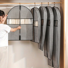 1pc Suit Dust Cover Bag With Window Hanging Clothes Storage Bags