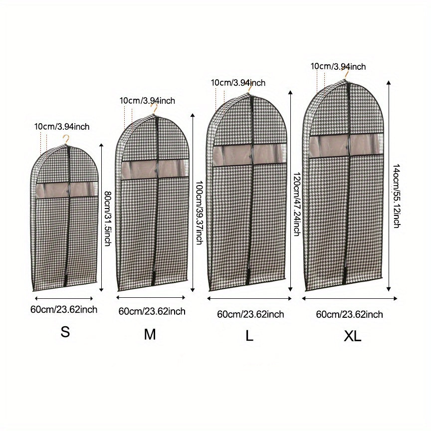 1pc Suit Dust Cover Bag With Window Hanging Clothes Storage Bags