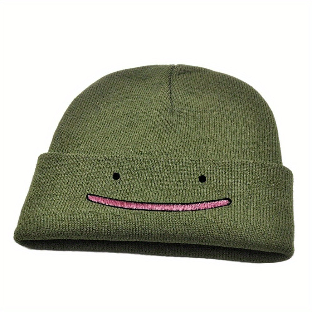 MP2MINGPIN Cartoon Beanie Hat Embroidered Knitted Hat Hip Hop Hat