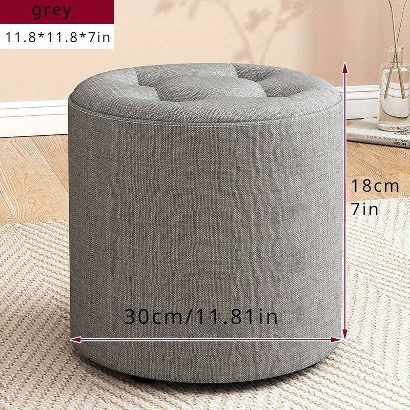 Fabric Wooden Stool Non-Slip for Living Room Shoe Stool Entryway Stackable
