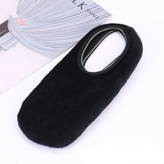Thick Yoga Socks Low Cut Non Slip Fuzzy Socks For Fall & Winter