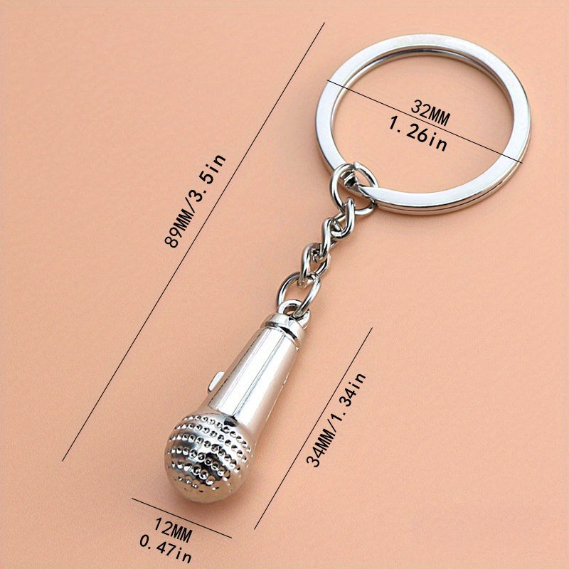 Guitar Mic Keychain Pendant Small Gift