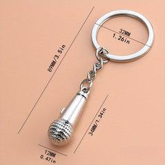 Guitar Mic Keychain Pendant Small Gift
