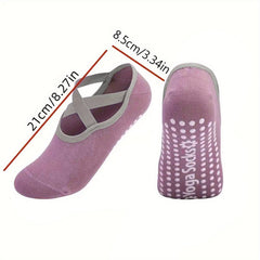 Women's Yoga Socks Non Slip Cross Strap Sports Socks