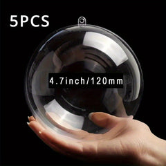 5pcs Large Christmas Acrylic Ball Transparent Plastic Ball
