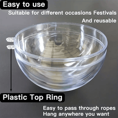 5pcs Large Christmas Acrylic Ball Transparent Plastic Ball