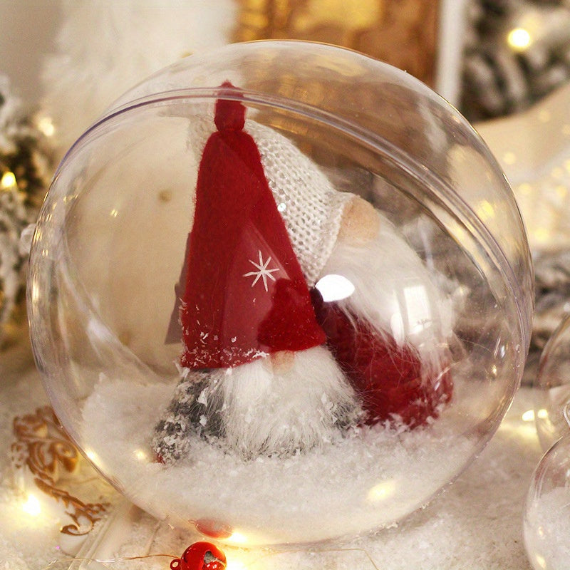 5pcs Large Christmas Acrylic Ball Transparent Plastic Ball