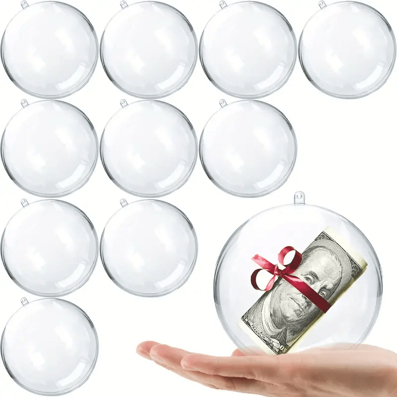 5pcs Large Christmas Acrylic Ball Transparent Plastic Ball