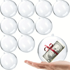 5pcs Large Christmas Acrylic Ball Transparent Plastic Ball