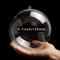 5pcs Large Christmas Acrylic Ball Transparent Plastic Ball