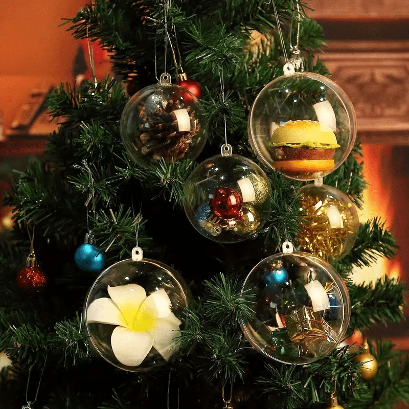 5pcs Large Christmas Acrylic Ball Transparent Plastic Ball