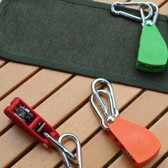 2pcs Outdoor Rope Pulley Adjuster Metal Lifting Hook