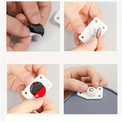 8pcs Sticky Plastic Spinner Wheels Small Sliding Wheels Shelf Pulley Accessories