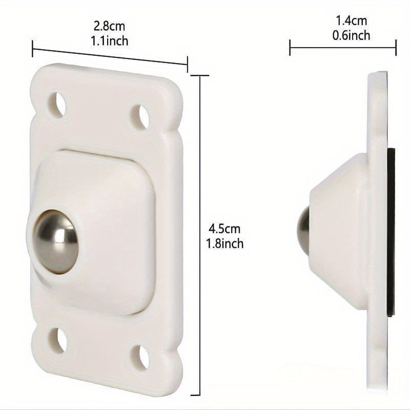 8pcs Sticky Plastic Spinner Wheels Small Sliding Wheels Shelf Pulley Accessories
