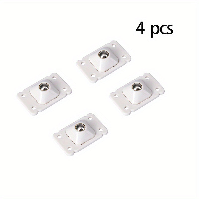 8pcs Sticky Plastic Spinner Wheels Small Sliding Wheels Shelf Pulley Accessories