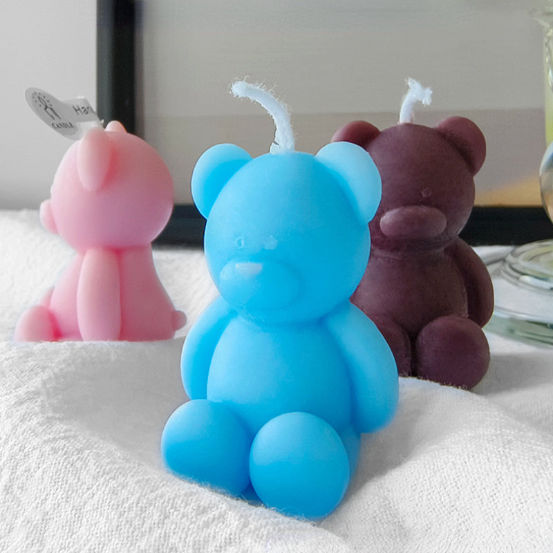 4pcs Mini Bear Scented Candle for Wedding Christmas Gift