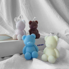 4pcs Mini Bear Scented Candle for Wedding Christmas Gift