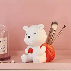 Creative Bear Pen Holder Decoration Office Desktop Storage