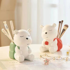 Creative Bear Pen Holder Decoration Office Desktop Storage