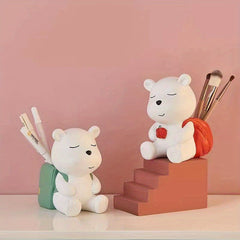 Creative Bear Pen Holder Decoration Office Desktop Storage