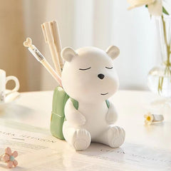 Creative Bear Pen Holder Decoration Office Desktop Storage