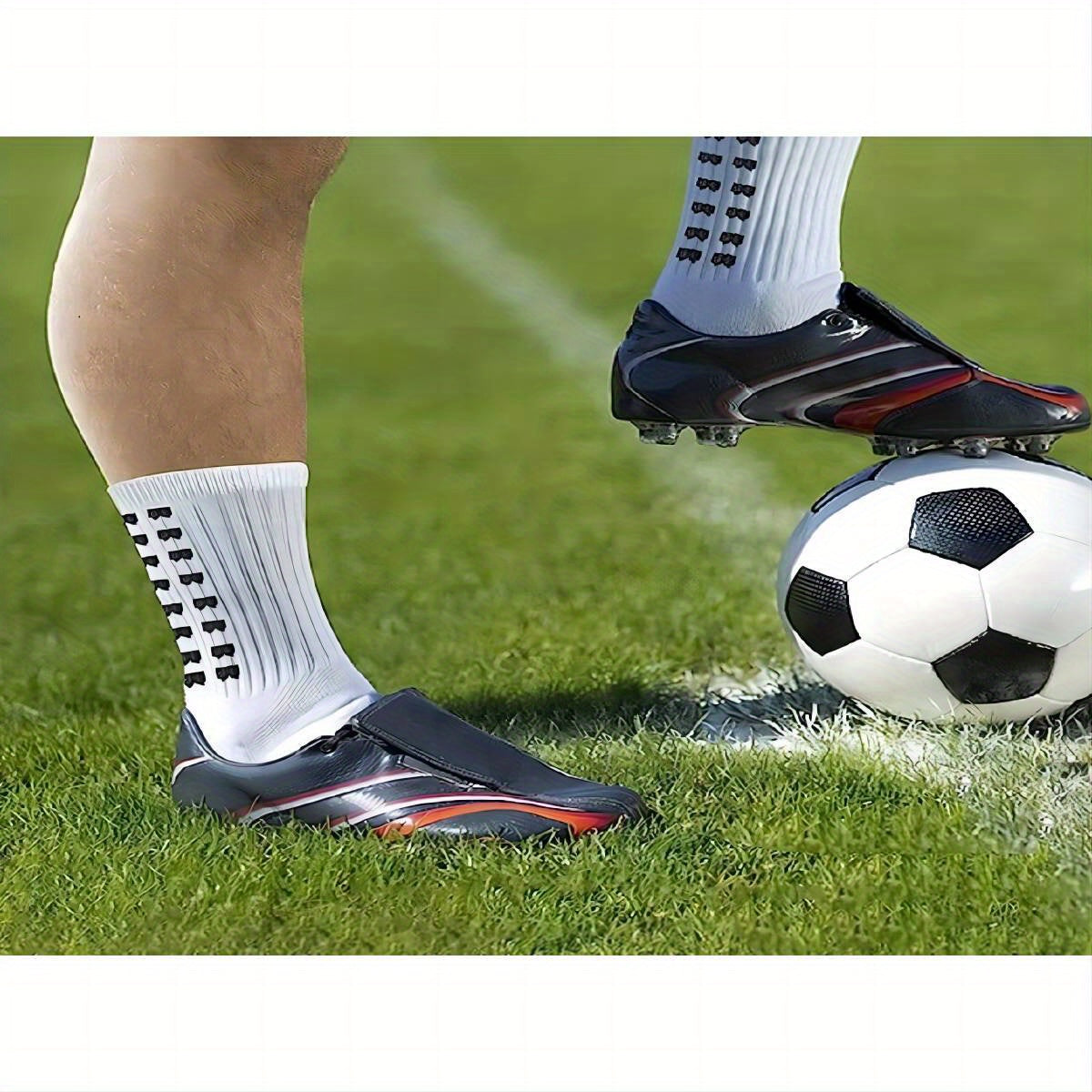 Men's Soccer Socks Non slip Grip Socks Sports Crew Socks