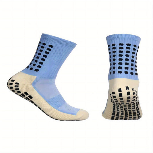 Men's Soccer Socks Non slip Grip Socks Sports Crew Socks