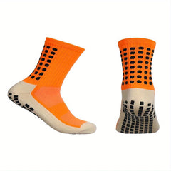 Men's Soccer Socks Non slip Grip Socks Sports Crew Socks