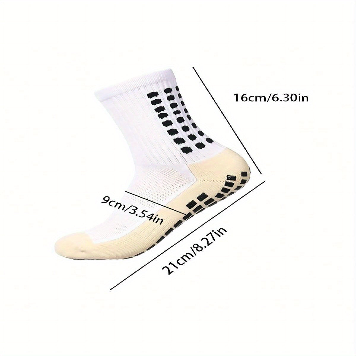 Men's Soccer Socks Non slip Grip Socks Sports Crew Socks