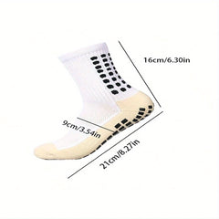 Men's Soccer Socks Non slip Grip Socks Sports Crew Socks