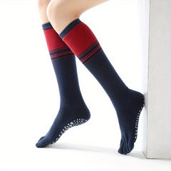 Women's Anti-slip Knee High Yoga Socks with Silicone Grip