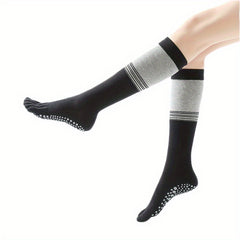 Women's Anti-slip Knee High Yoga Socks with Silicone Grip