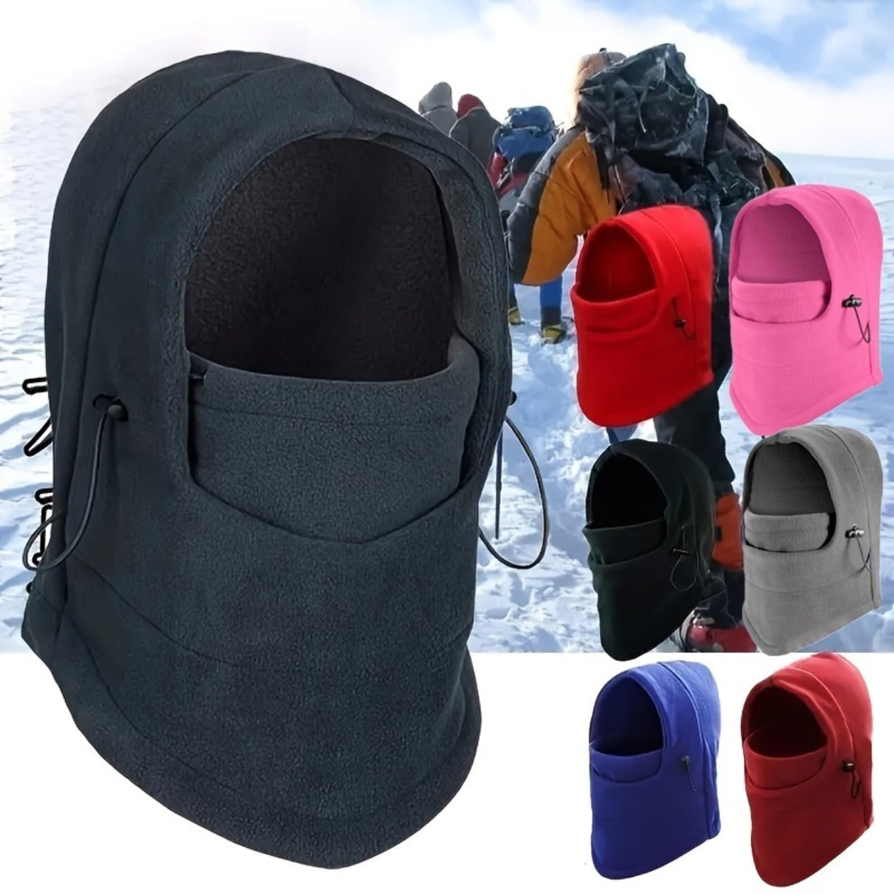 Winter Warm Neck Gaiter Mask Hat for Outdoor Activities