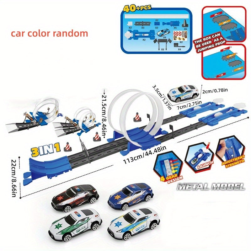 Metal Racing Car Track Toy Set - Endless Racing Fun!