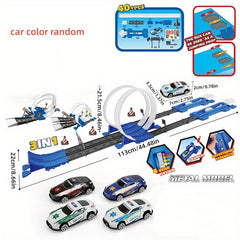 Metal Racing Car Track Toy Set - Endless Racing Fun!