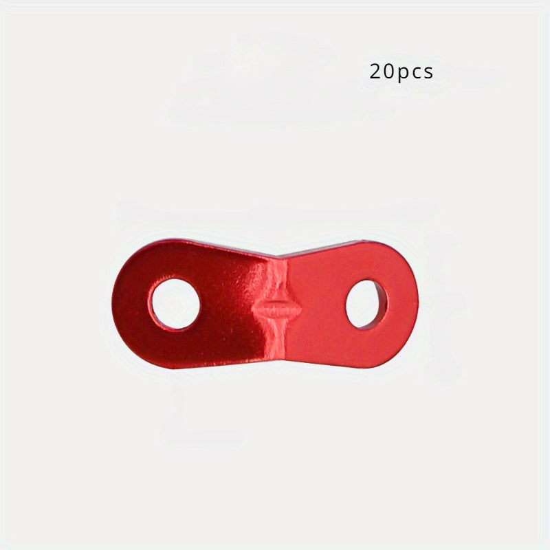 20pcs Aluminum Umbrella Rope Buckle Camping Tent Wind Rope Double Eye Fixed Buck