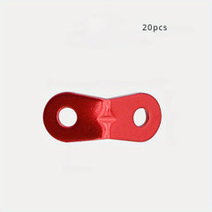 20pcs Aluminum Umbrella Rope Buckle Camping Tent Wind Rope Double Eye Fixed Buck