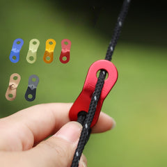 20pcs Aluminum Umbrella Rope Buckle Camping Tent Wind Rope Double Eye Fixed Buck