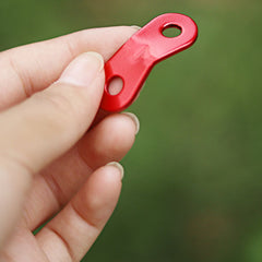 20pcs Aluminum Umbrella Rope Buckle Camping Tent Wind Rope Double Eye Fixed Buck