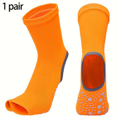 Breathable Non-slip Toeless Yoga Socks Heel Grip Sports Pilates Barre Dance