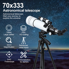 Astronomical Telescope F40070 for Outdoor Camping and Sightseeing