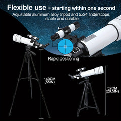 Astronomical Telescope F40070 for Outdoor Camping and Sightseeing
