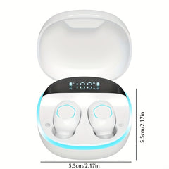 Mini In Ear Wireless Earphones HD Digital Screen Gaming Headphones