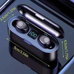 Wireless Headphones Power Display Emergency Noise Canceling IPX7 Waterproof